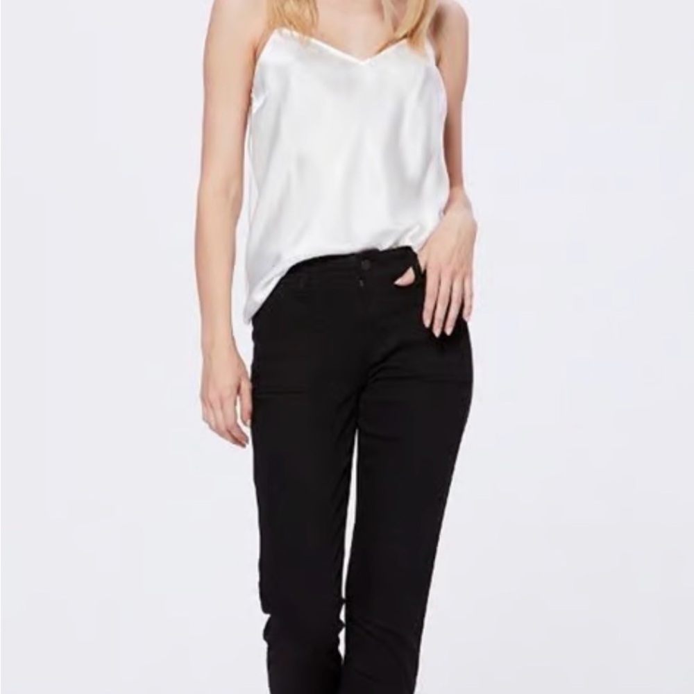 PAIGE Mayslie Black Denim Jogger Jeans